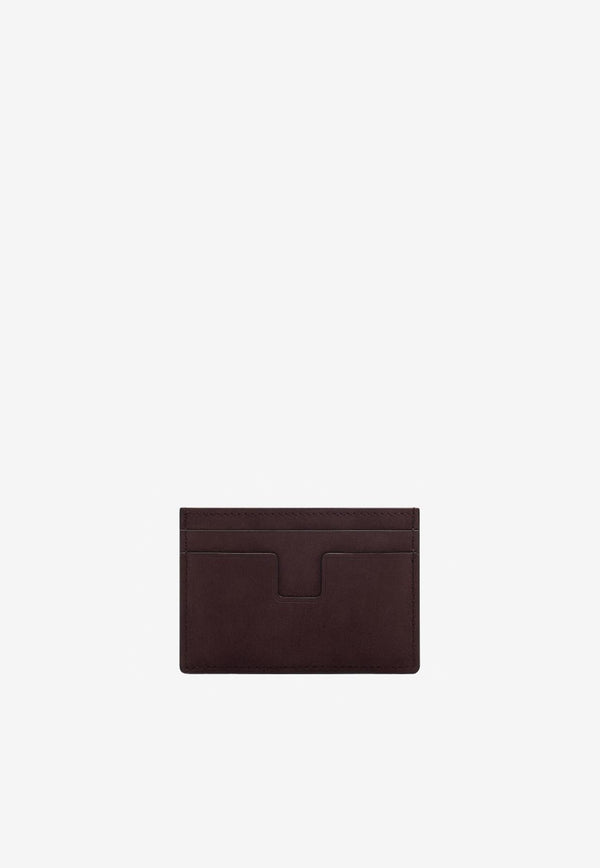 Tom Ford T-line Leather Cardholder Y0232-LCL449G 1B076 Black