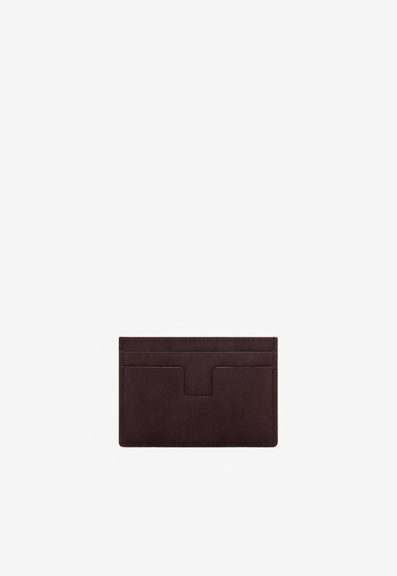 Tom Ford T-line Leather Cardholder Y0232-LCL449G 1B076 Black
