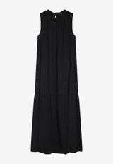Weekend Max Mara Yang Ruched Sleeveless Midi Dress Black YANGCO/R_MAXMW-003