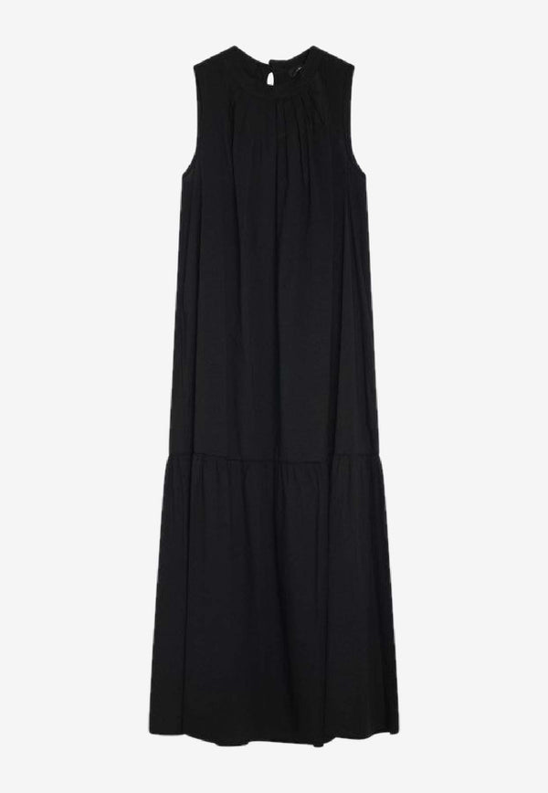 Weekend Max Mara Yang Ruched Sleeveless Midi Dress Black YANGCO/R_MAXMW-003