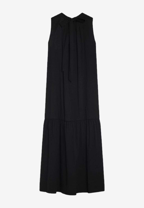 Weekend Max Mara Yang Ruched Sleeveless Midi Dress Black YANGCO/R_MAXMW-003