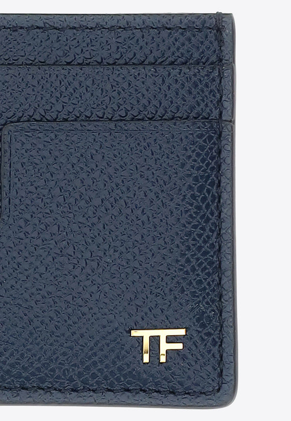 Tom Ford TF Logo Grained Leather Cardholder Blue YM232_LCL081G_1L034