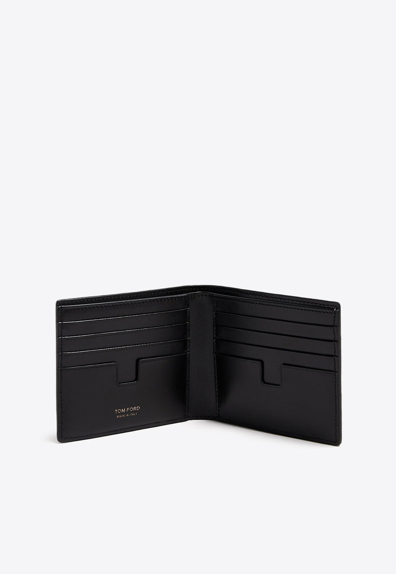 Tom Ford Bi-Fold Embossed Leather Wallet YT228-LGO050L 1N001 Black