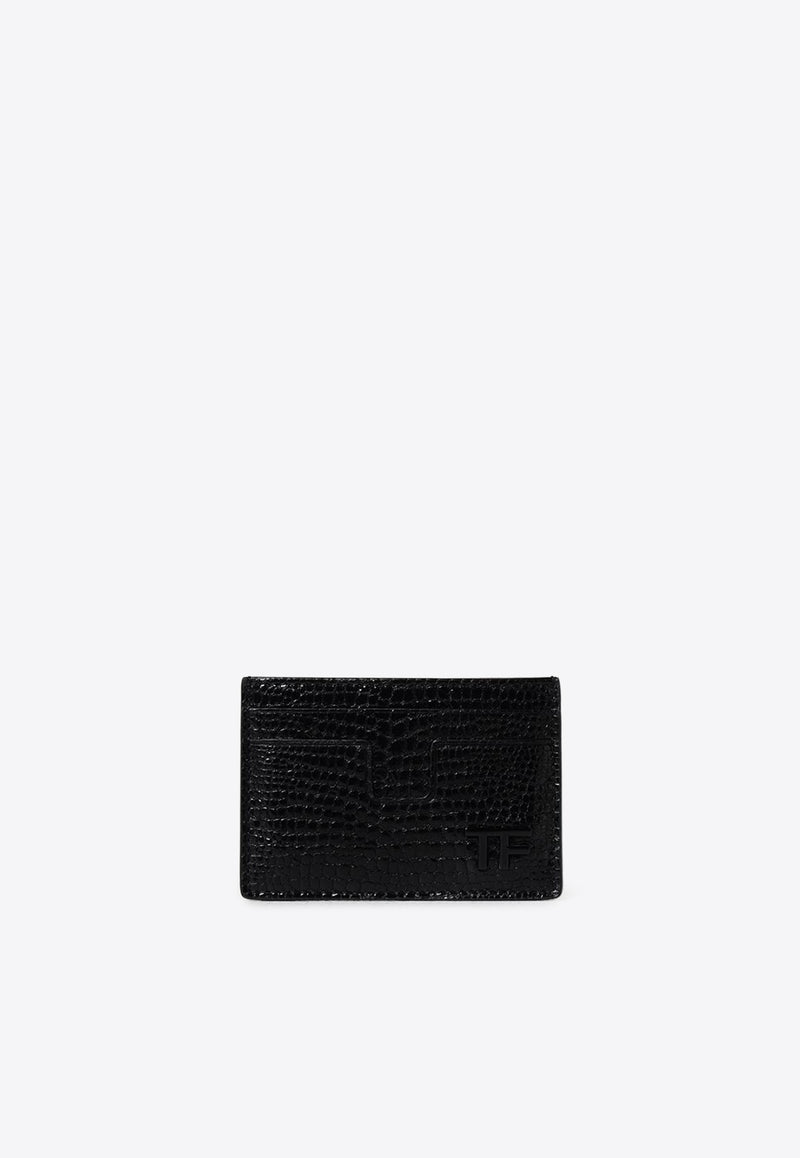 Tom Ford Embossed Leather Cardholder YT232-LGO050L 1N001 Black