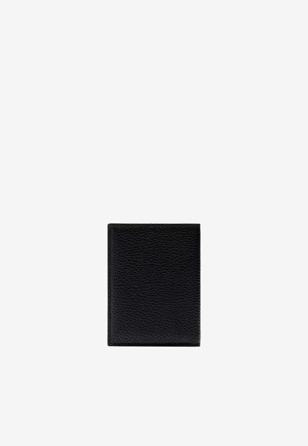 Tom Ford Logo Bi-Fold Cardholder in Grain Leather YT279-LCL158G 1N001 Black