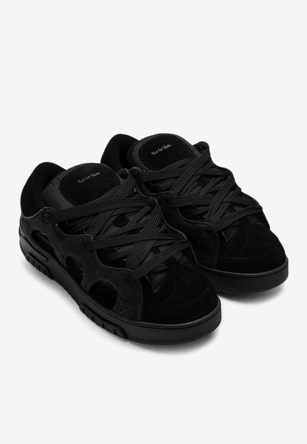 Santha Model 1 Mesh and Suede Sneakers Black YU01-S1OR/P_SANTH-BK