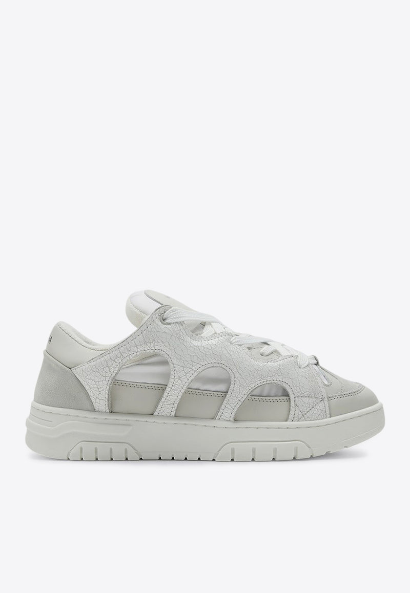 Santha Model 1 Mesh and Suede Sneakers White YU02-S1CK/P_SANTH-WH