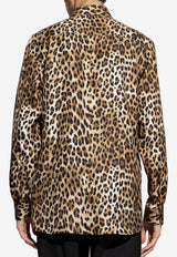 Moschino Leopard Print Silk Shirt ZA021052511888 1888 Multicolor