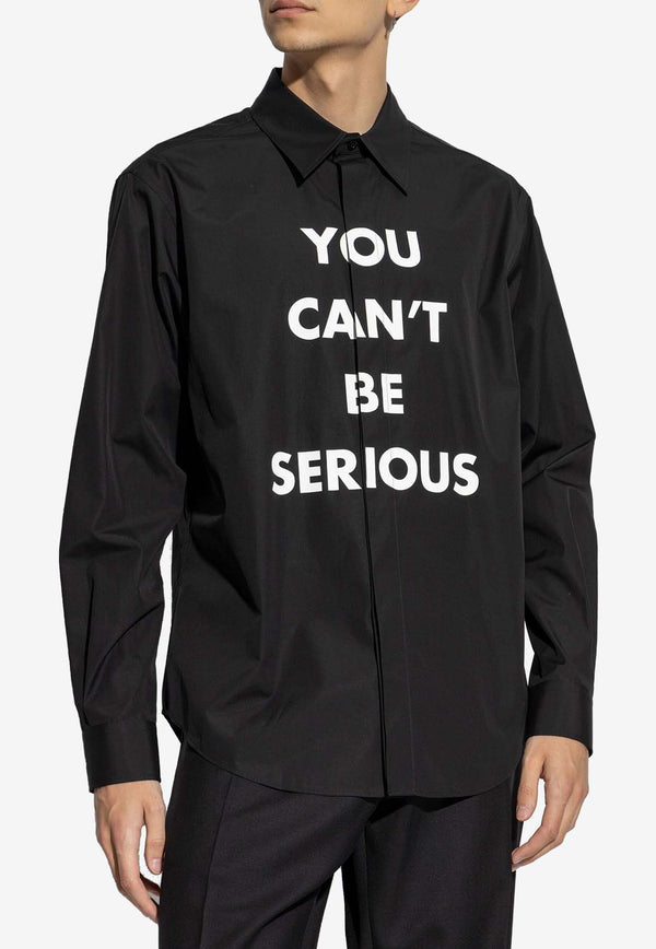 Moschino You Can't Be Serious Shirt ZA021352351555 1555 Black