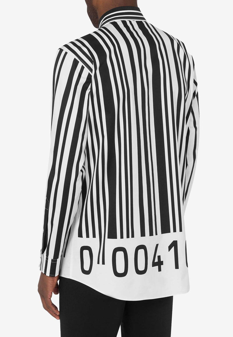 Moschino Barcode Print Shirt ZJ020252551001 1001 Monochrome