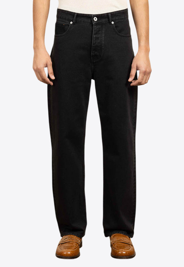 Drôle de Monsieur Straight-Leg Stitched Jeans Black F-BP164-CO187-BL_BLACK