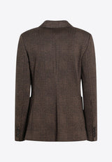 Max Mara Zulma Prince of Wales Double-Breasted Blazer Brown ZULMACO/R_MAXM-001