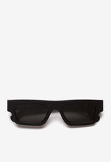 Retrosuperfuture Colpo Rectangular Sunglasses Gray ZW5-ILA7PVC/O_SUPER-BLK