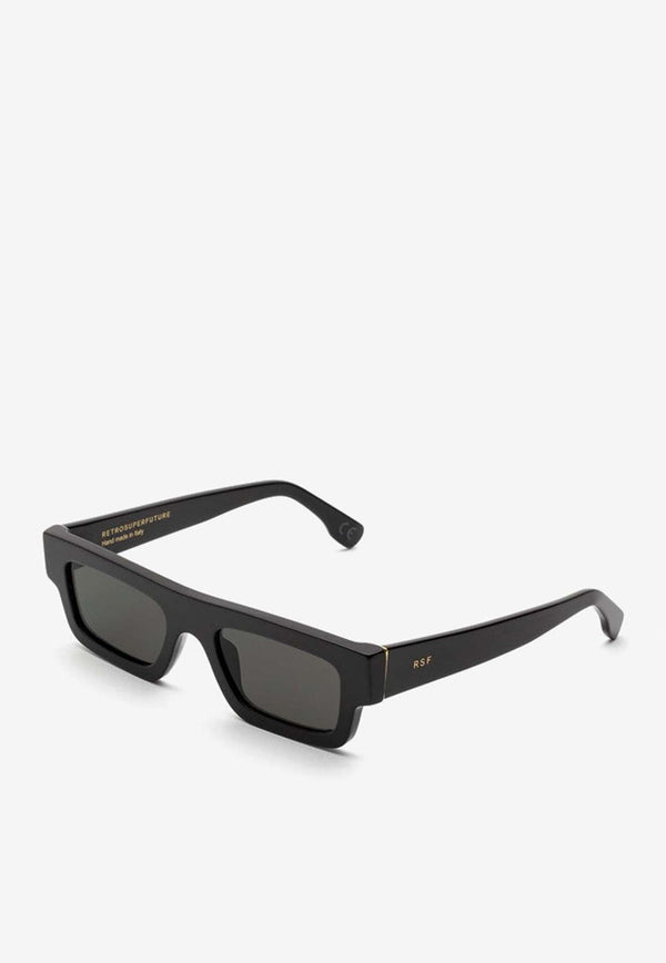 Retrosuperfuture Colpo Rectangular Sunglasses Gray ZW5-ILA7PVC/O_SUPER-BLK