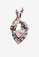 Angoli Print Silk Carre Scarf