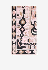 Angoli Print Silk Carre Scarf