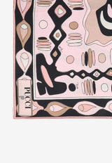 Angoli Print Silk Carre Scarf