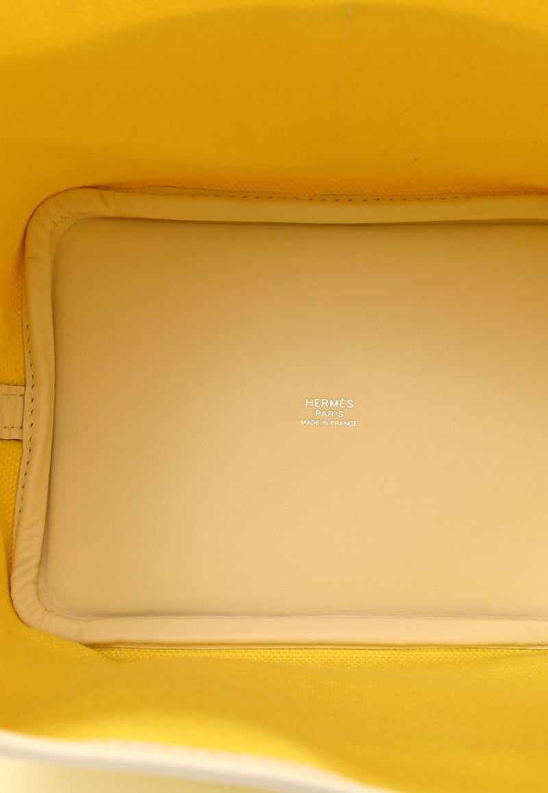 Hermès Picotin Cargo 18 in Juane Citron Toile Goeland and Nata Swift with Palladium Hardware