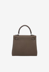 Kelly 25 in Vert Loden Togo Leather with Palladium Hardware