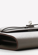 Kelly To Go Wallet in Gris Etain Epsom with Palladium Hardware