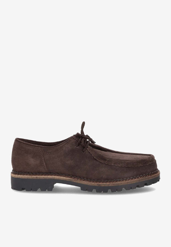 BEKK Fondo Roccia Suede Derby Shoes Brown 990U_CAMOSCIO MOGONY