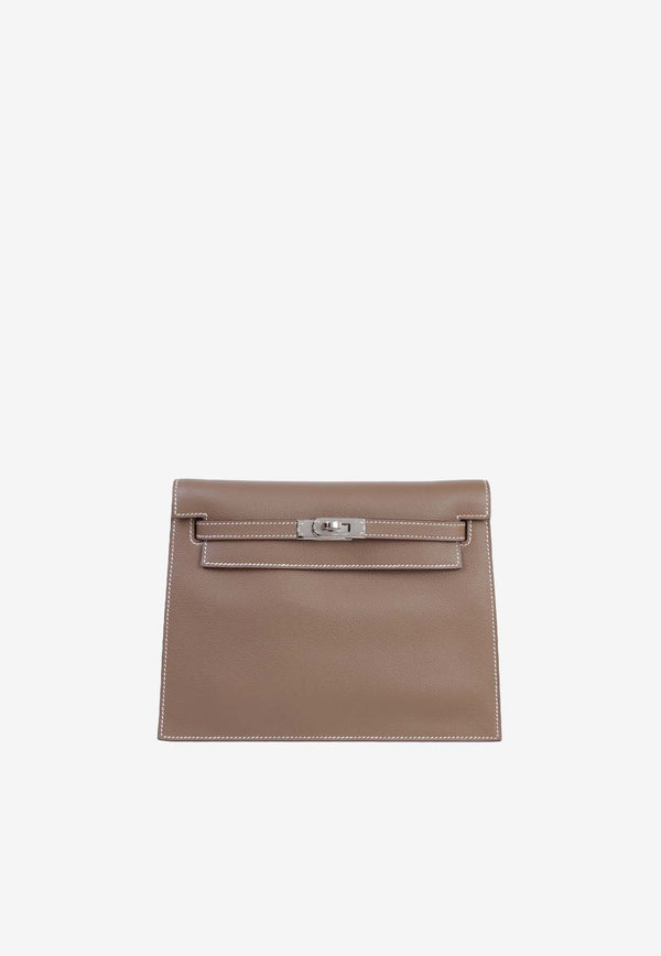 Hermès Kelly Danse in Etoupe and New White Evercolor with Palladium Hardware