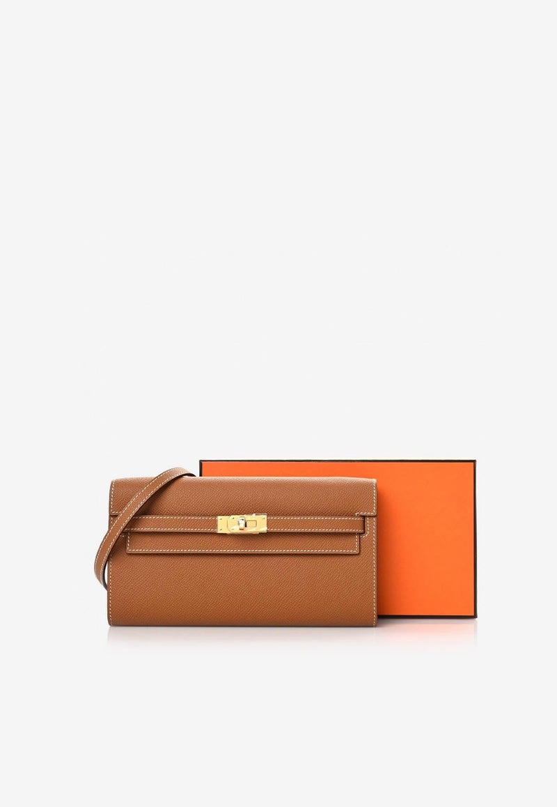 Hermès Kelly To Go Wallet in Gold Epsom with Gold Hardware