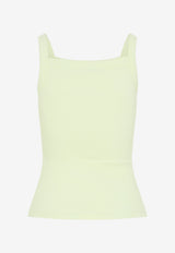 Square-Neck Ribbed Tank Top