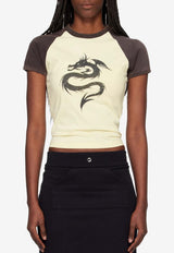 Dragon Print Washed-Out Baby T-shirt