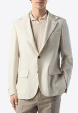 Corneliani Wool and Linen Blazer Beige 2518258-25x535-073_Beige  - 73