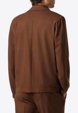 Notched-Collar Wool Overshirt