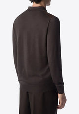 Fine Wool Polo Sweater