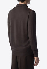 Fine Wool Polo Sweater