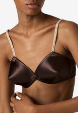 Miu Miu Essential Satin Bra Brown RG9504SOOO18BE_F0324