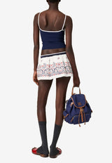 Miu Miu Logo Label Tank Top Blue MT2123SOOO122R_F022X