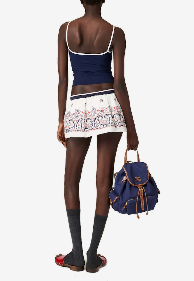 Miu Miu Logo Label Tank Top Blue MT2123SOOO122R_F022X