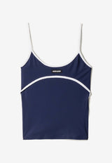Miu Miu Logo Label Tank Top Blue MT2123SOOO122R_F022X