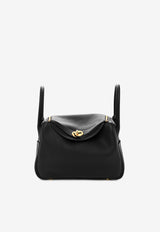 Hermès Lindy 26 in Black Taurillon Clemence  with Gold Hardware