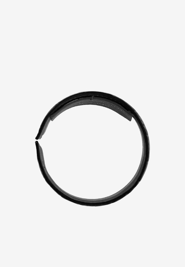 Niccolò Pasqualetti Rigid Croc-Embossed Leather Bracelet Brown NP07G025LEA_BROWN