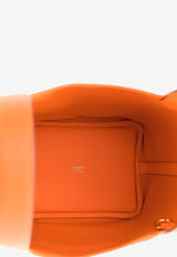Picotin Cargo 18 باللون البرتقالي من Toile Goeland والجلد الناعم مع أجزاء معدنية ذهبية