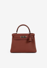 Kelly 28 in Rouge H Taurillon Clemence with Palladium Hardware