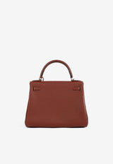 Kelly 28 in Rouge H Taurillon Clemence with Palladium Hardware