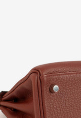 Kelly 28 in Rouge H Taurillon Clemence with Palladium Hardware