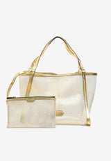 Medium Mesh and Leather Tote Bag