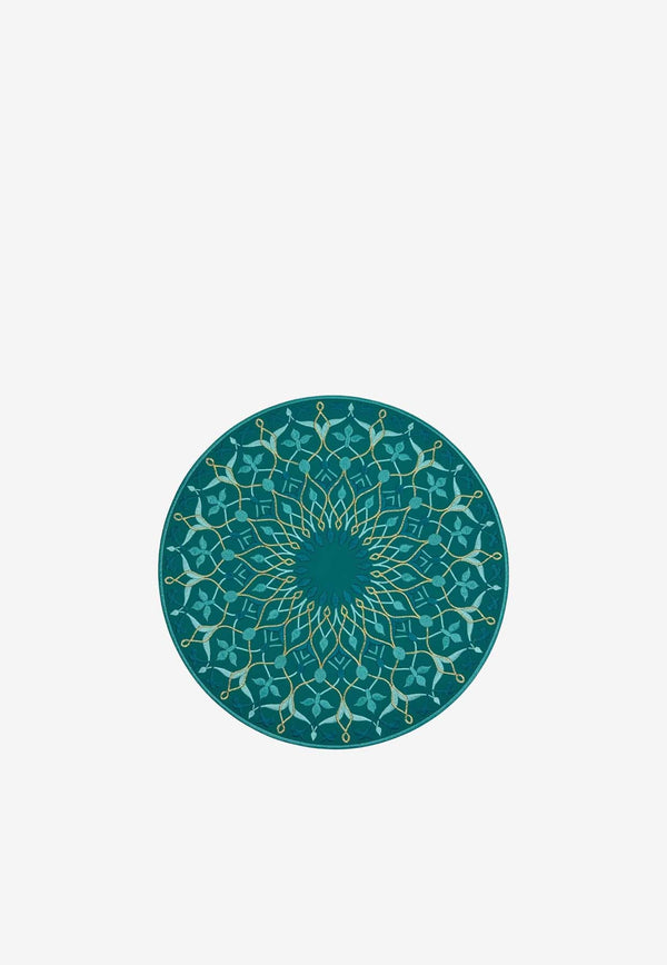 Stitch Embroidered Round Placemats - Set of 2 Turquoise AC10040PT