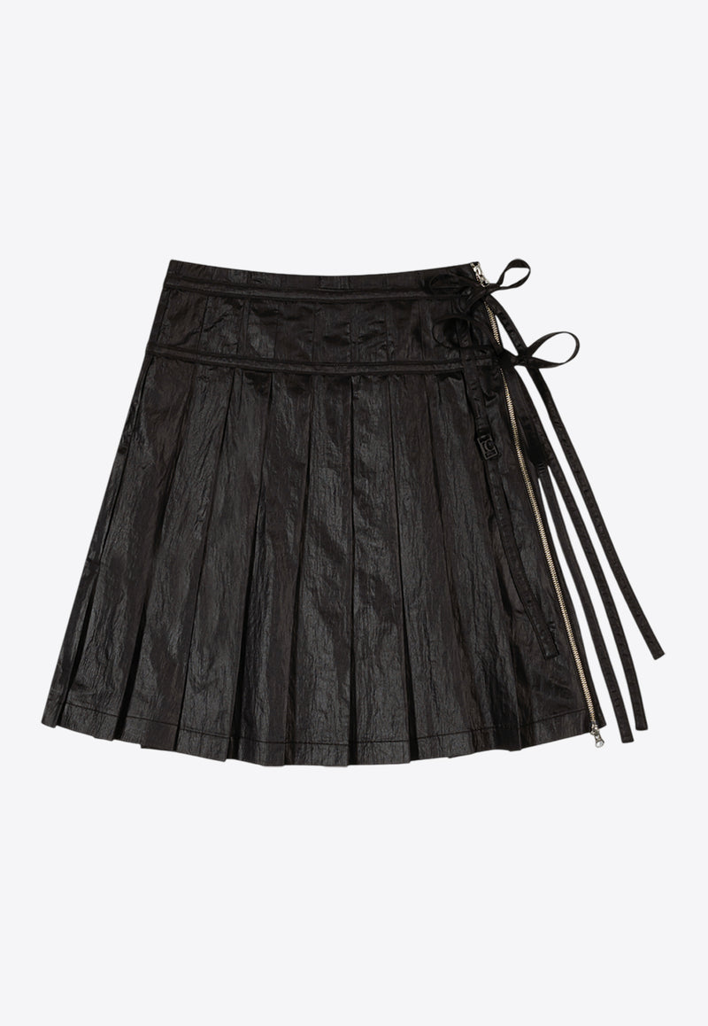 LOW CLASSIC Pleated Zipper Skirt Black LW251SK05BK_BLACK