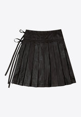 LOW CLASSIC Pleated Zipper Skirt Black LW251SK05BK_BLACK