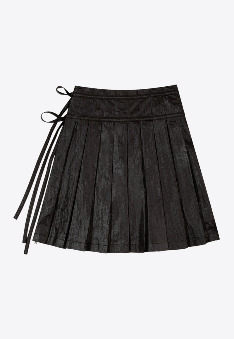 LOW CLASSIC Pleated Zipper Skirt Black LW251SK05BK_BLACK