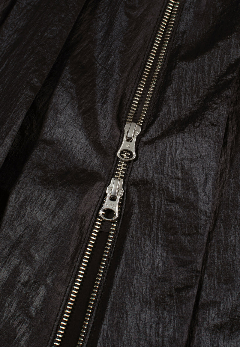 LOW CLASSIC Pleated Zipper Skirt Black LW251SK05BK_BLACK