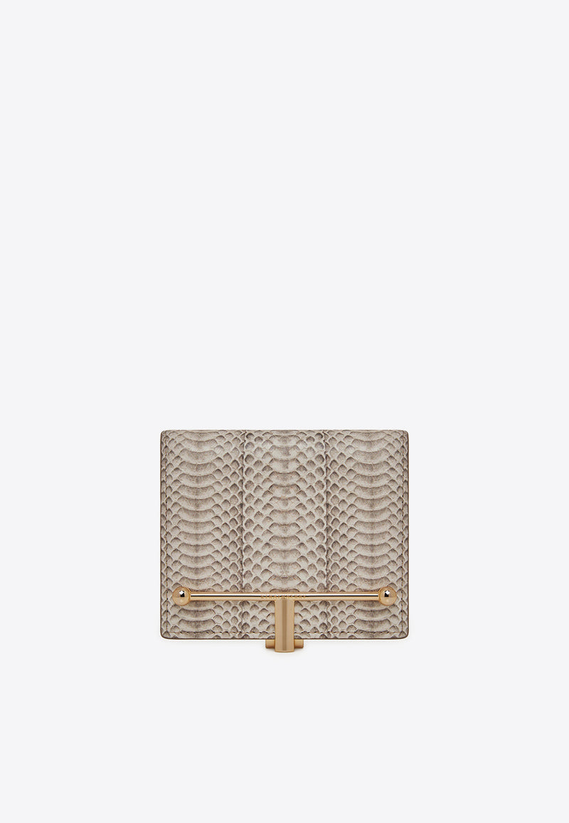 Strathberry Melville Street Wallet in Snake Print Leather Beige 20251-575-219-975_ANIMAL PRI